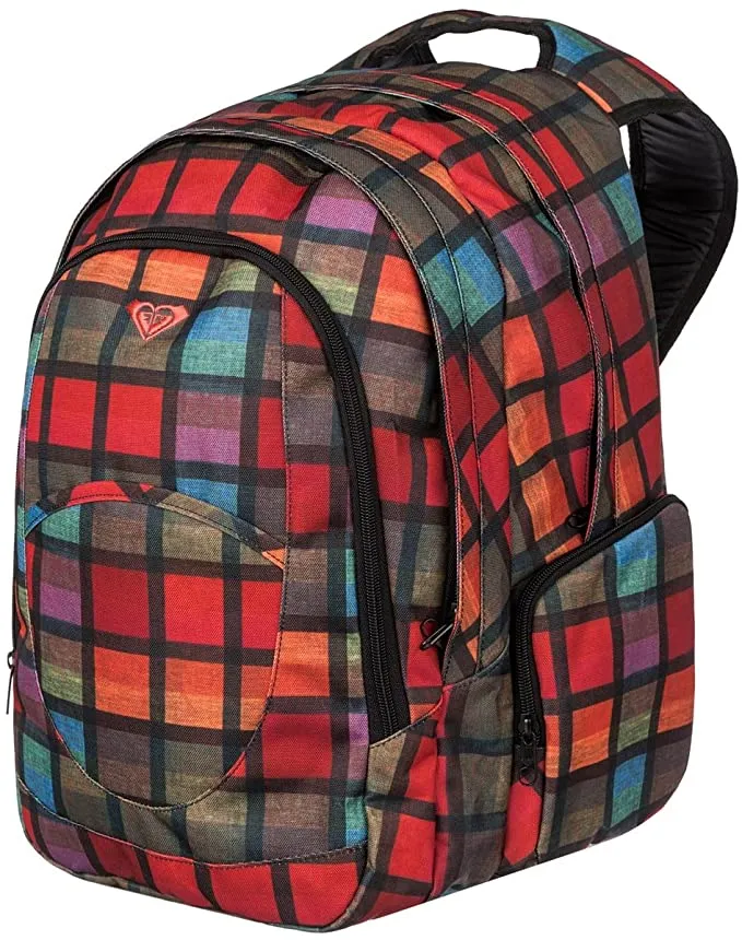 Mochila Roxy triple WTWBA841 OUTTA PLAID cuadros colores