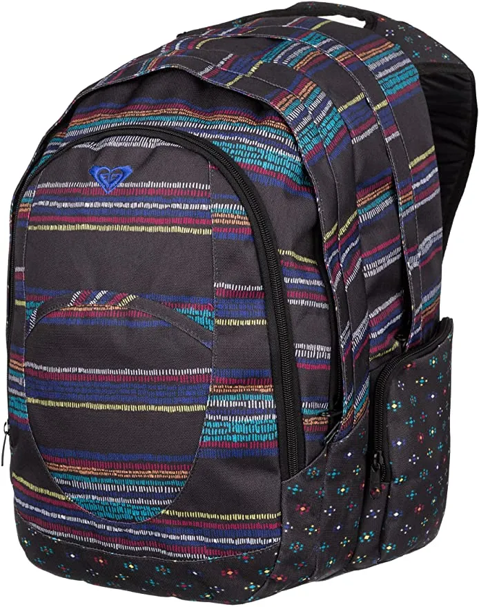 Mochila Roxy triple WTWBA851 OUTTA PLAID negra puntos colores