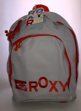 Mochila Roxy triple XRWBA201 Ref. 4111246 Color Gris claro con logo bordado naranja