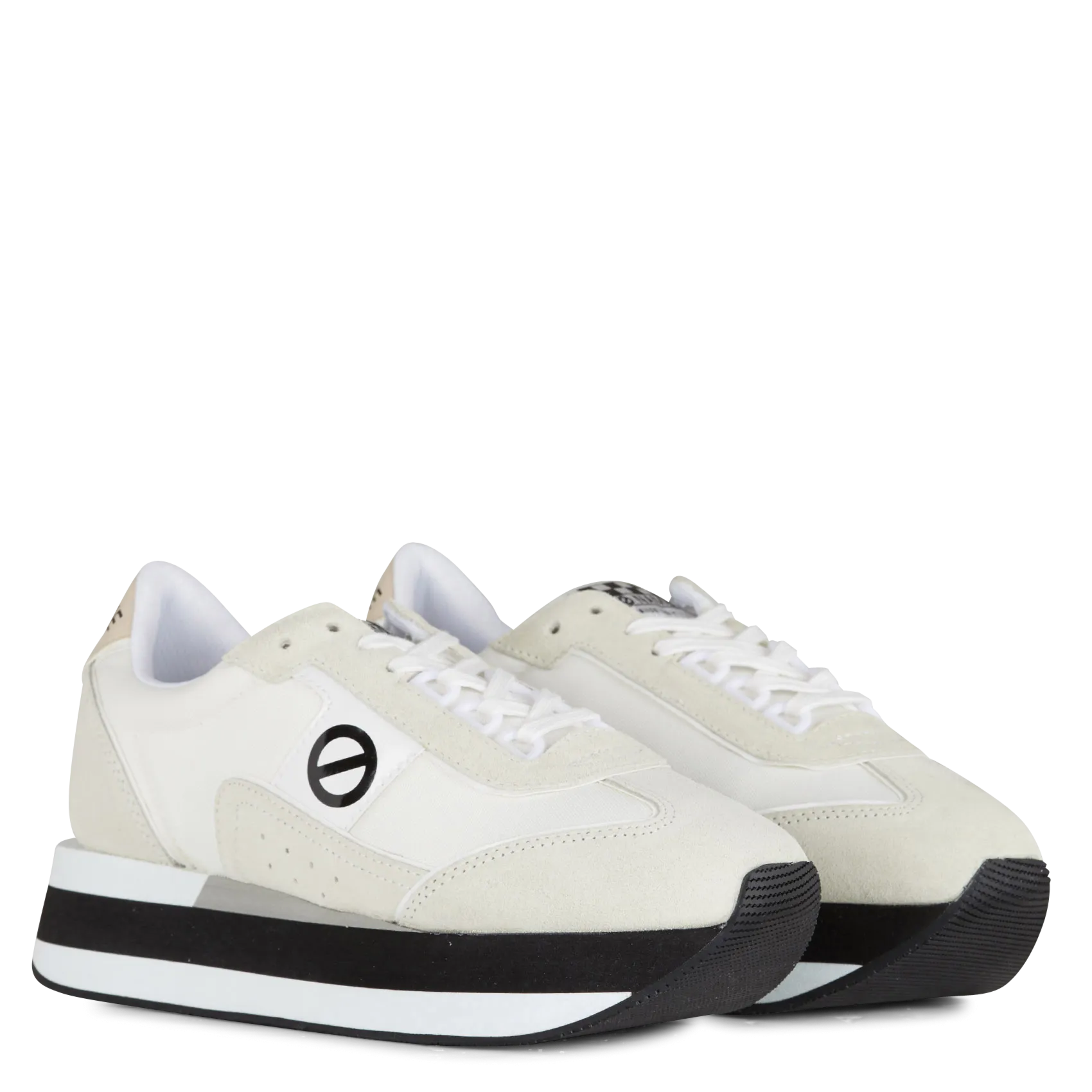 NO NAME BOOM JOGGER - Zapatillas bajas en dos materiales en blanco