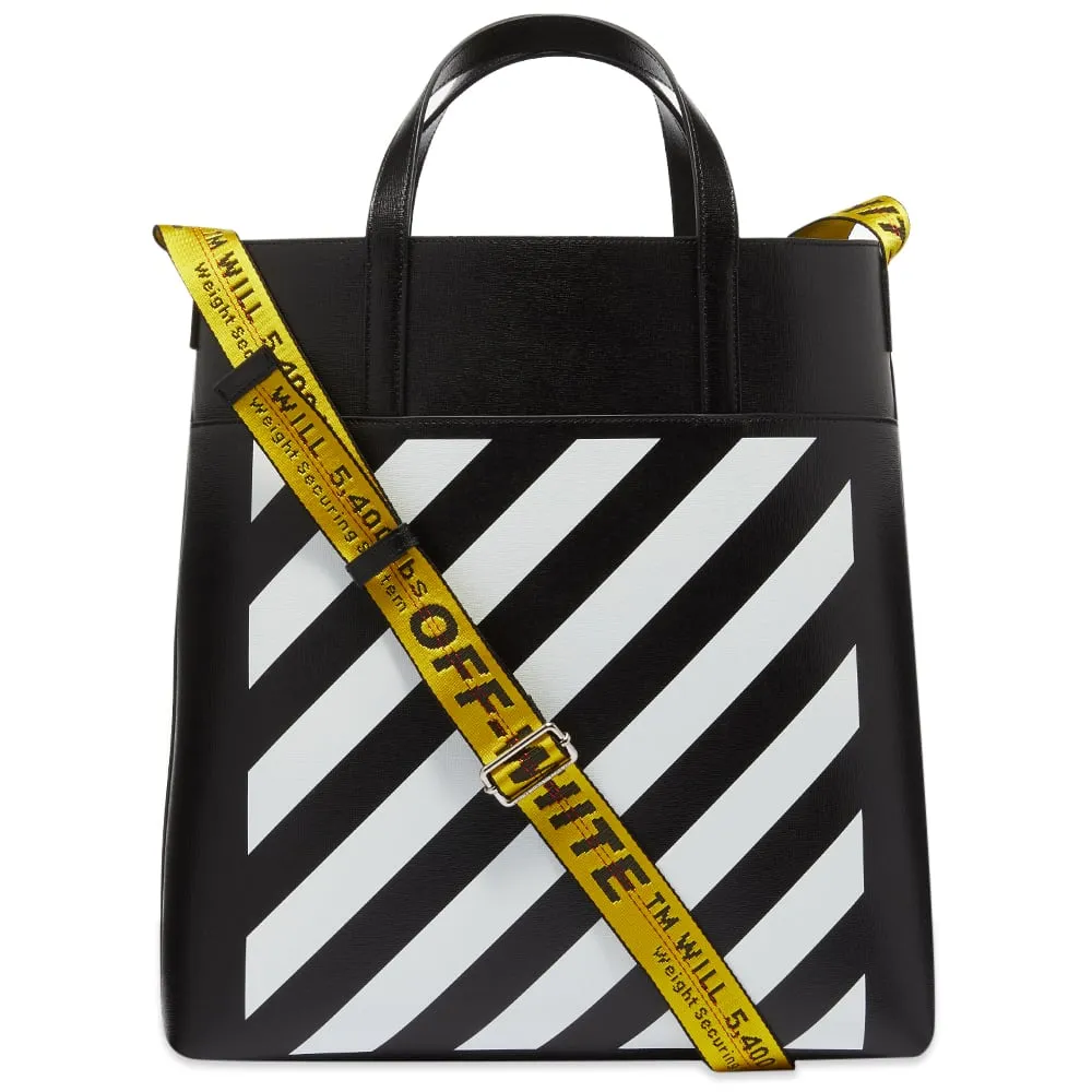 Off-White Binder Diagonal Saffiano Tote