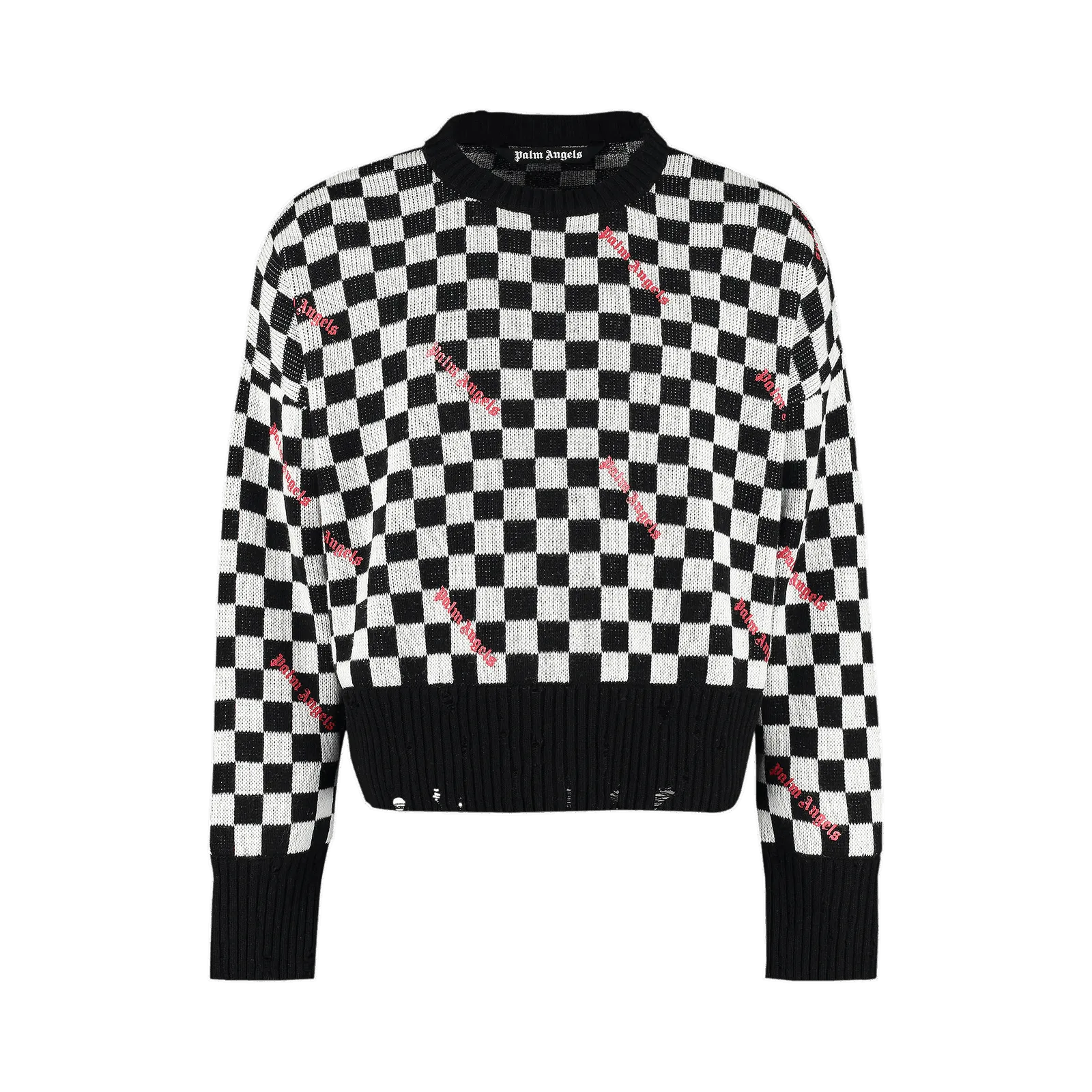 Palm Angels PA Damier Cropped Sweater