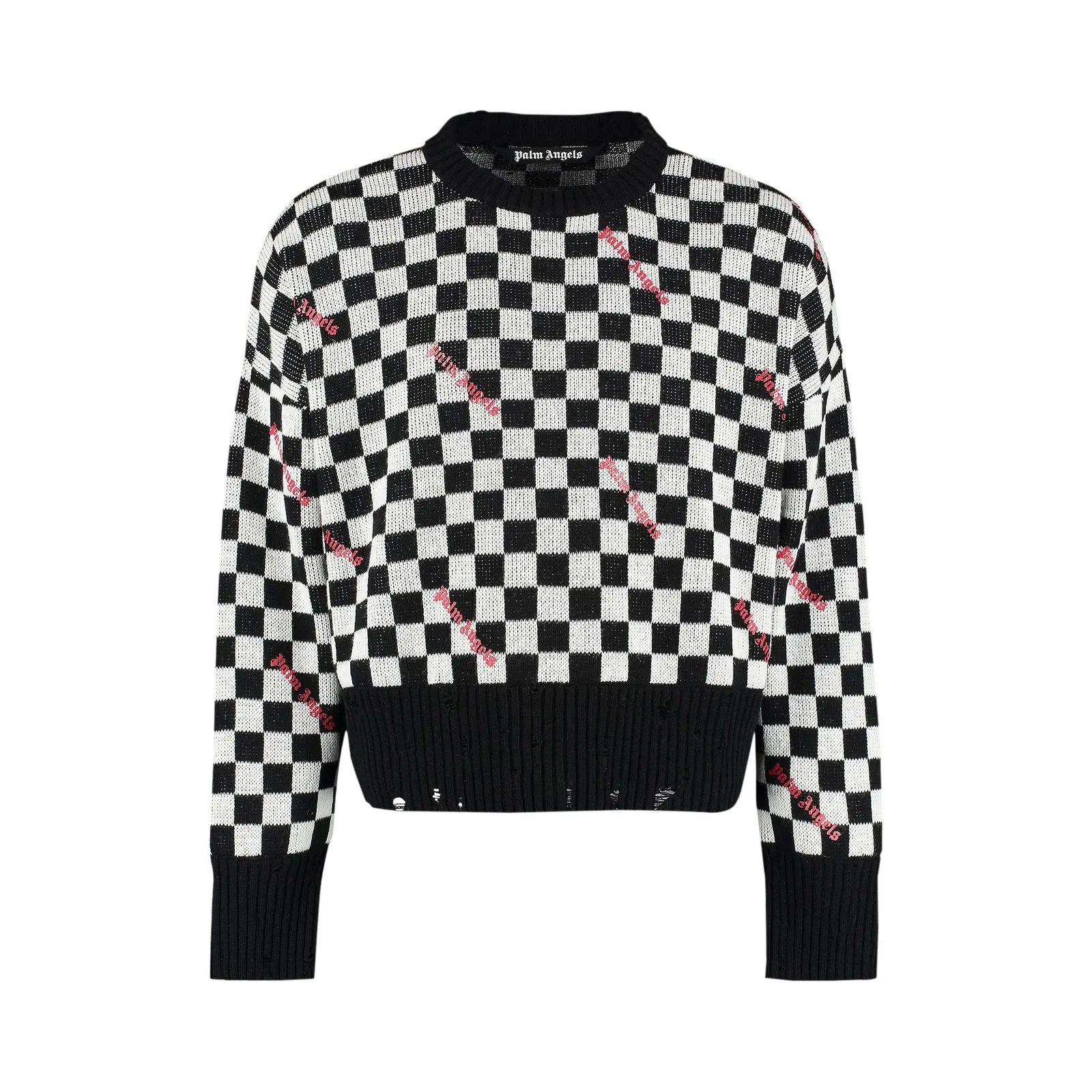 Palm Angels PA Damier Cropped Sweater