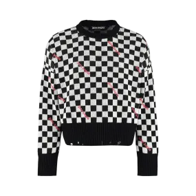 Palm Angels PA Damier Cropped Sweater