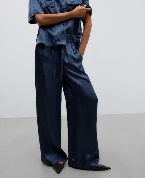 Pantalón jogger azul mujer