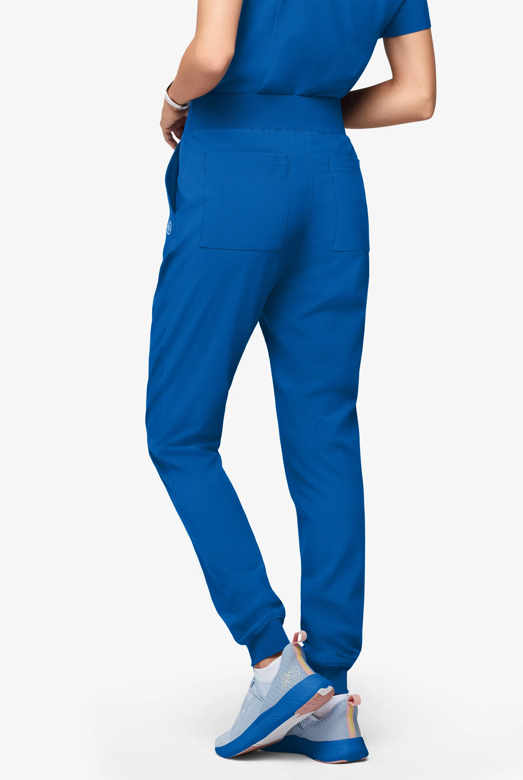 Pantalón médico Easy STRETCH Ecogrid estilo jogger con cintura acanalada y 5 bolsillos para mujer