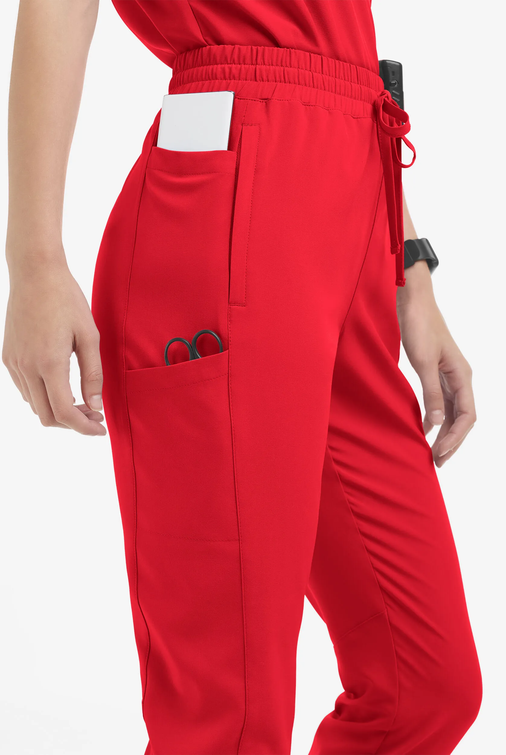 Pantalón médico Easy STRETCH Kourtney estilo jogger con piernas delgadas modernas y 5 bolsillos para mujer