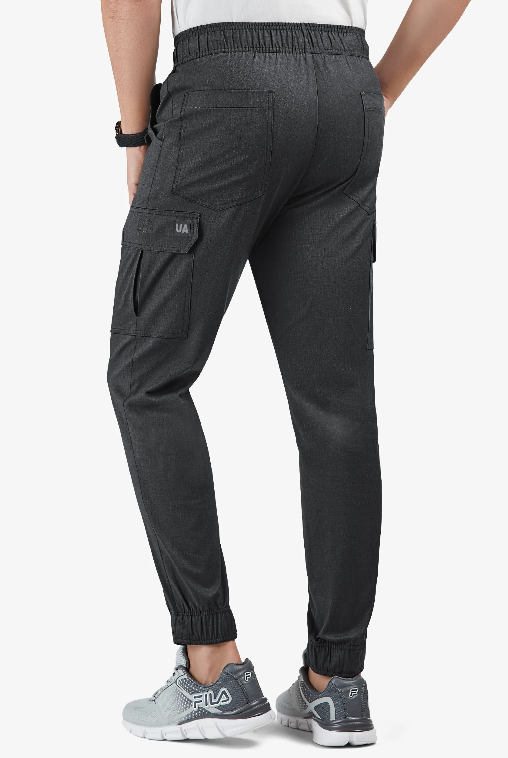 Pantalón médico UA Butter-Soft STRETCH estilo cargo jogger con 7 bolsillos para hombre