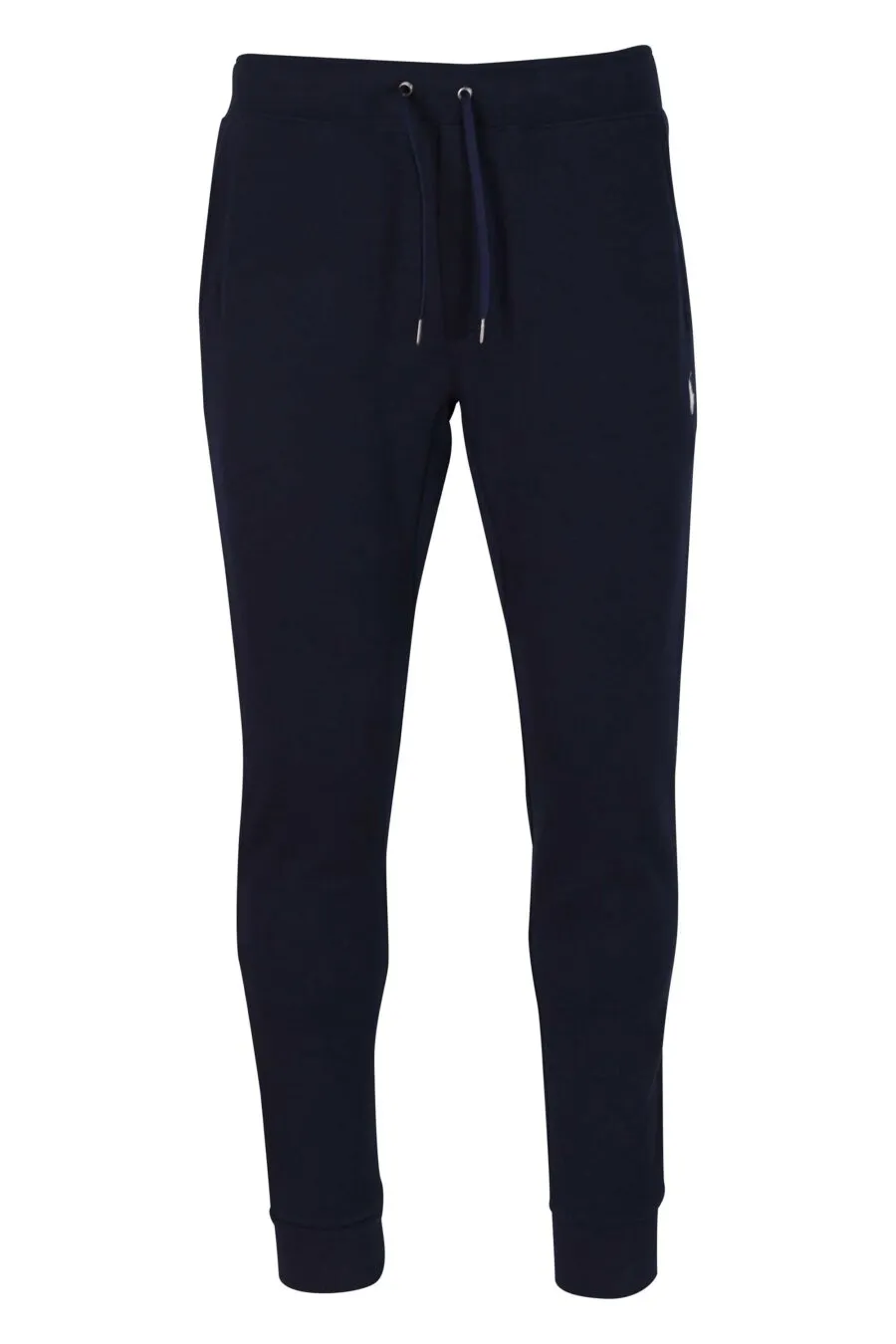 Pantalón jogger de color azul oscuro con logo blanco