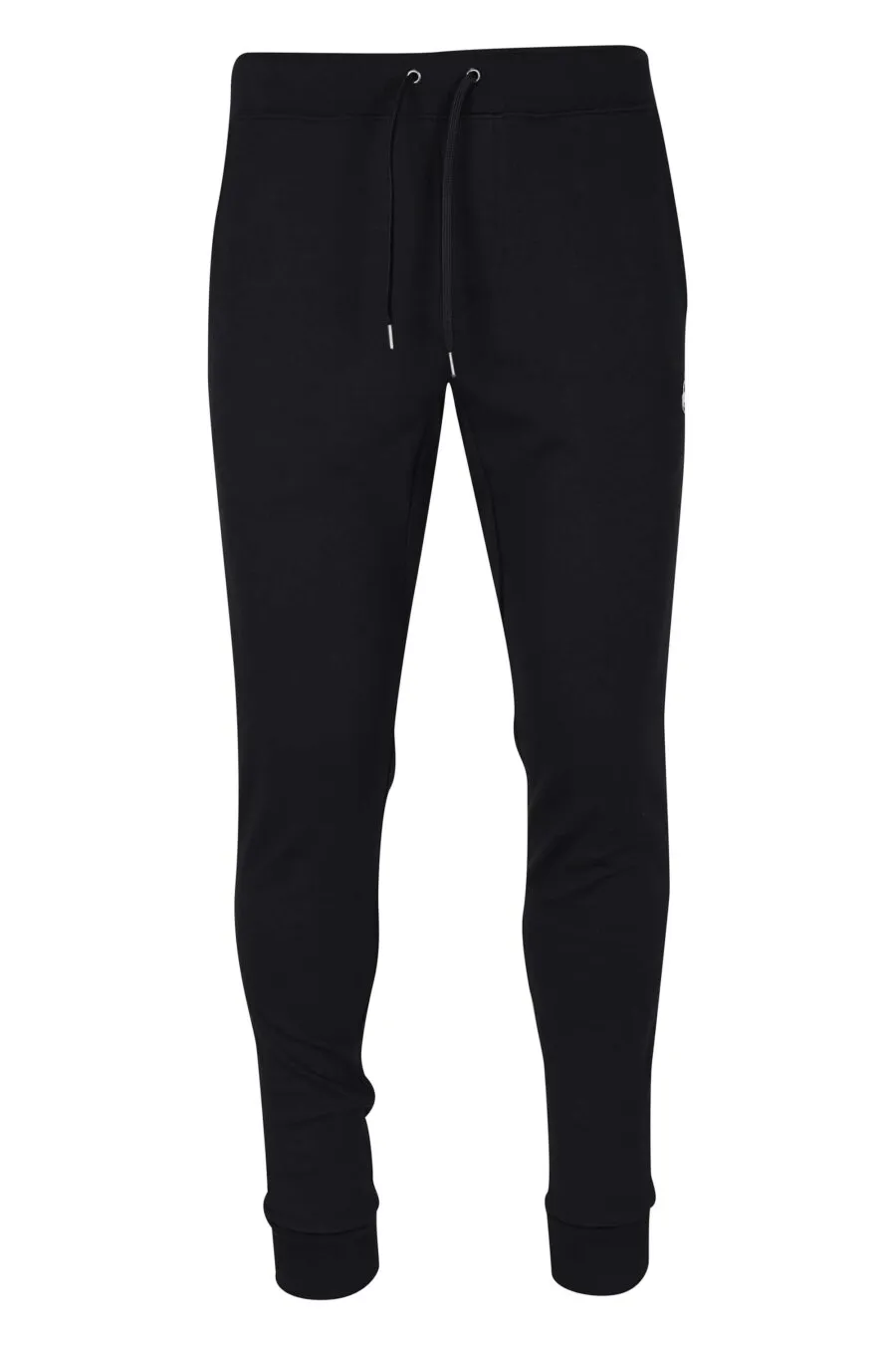 Pantalón jogger de color negro con logo blanco