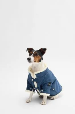 Parka para perros con logo en contraste