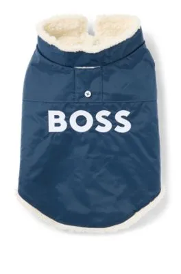 Parka para perros con logo en contraste