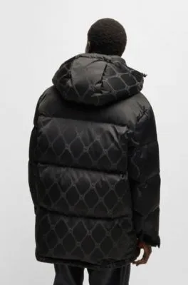 Parka repelente al agua con jacquard de la marca