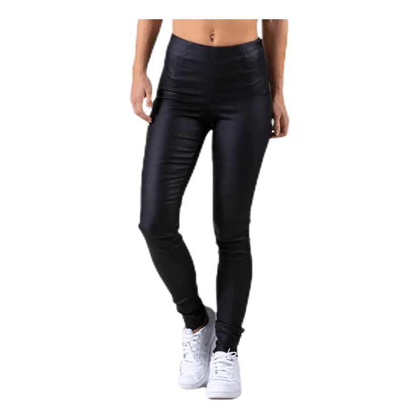 Pieces Skin Paro Hw Coated Leggings Black