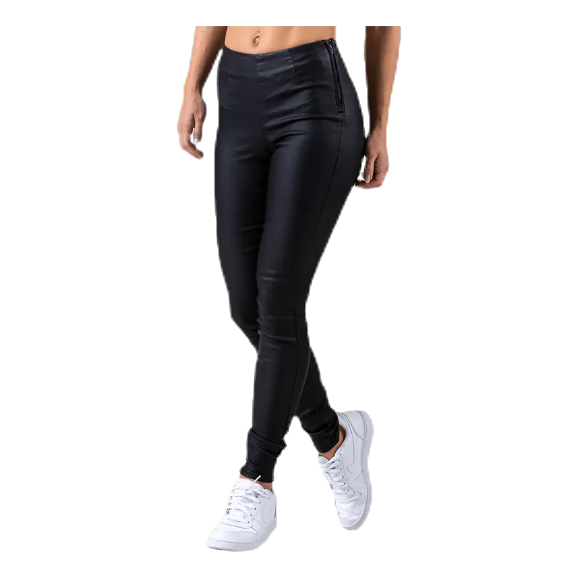 Pieces Skin Paro Hw Coated Leggings Black