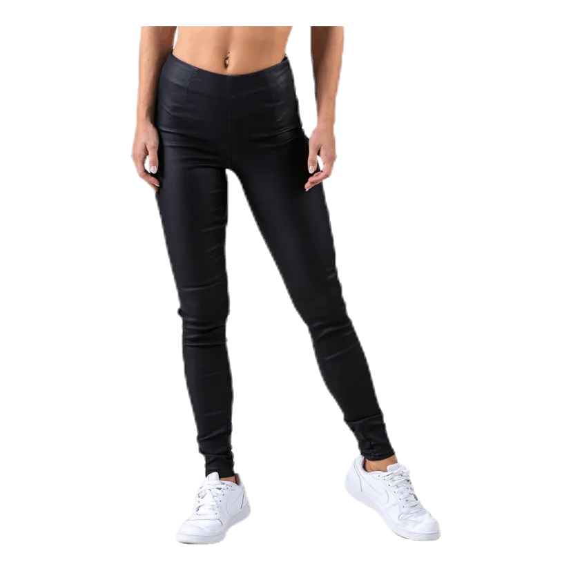 Pieces Skin Paro Hw Coated Leggings Black