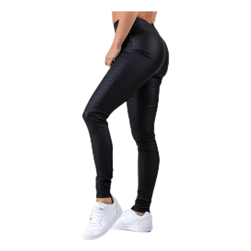 Pieces Skin Paro Hw Coated Leggings Black