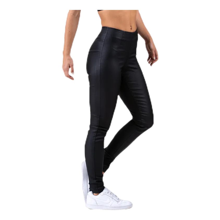 Pieces Skin Paro Hw Coated Leggings Black