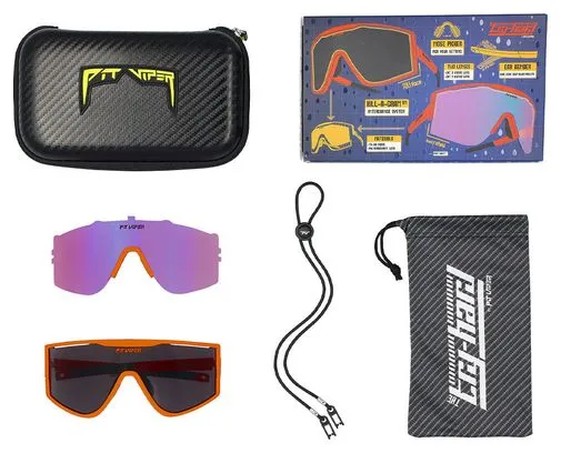 Pit Viper Par de gafas de sol Pit ViperThe Factory Team Try Hard Naranja/Negro