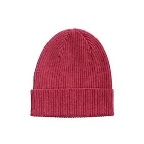 Red Melange Wool Beanie Hat - BENNETH