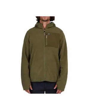 SALTY CREW EBBTIDE ZIP HOODY POLAR FLEECE OLIVE