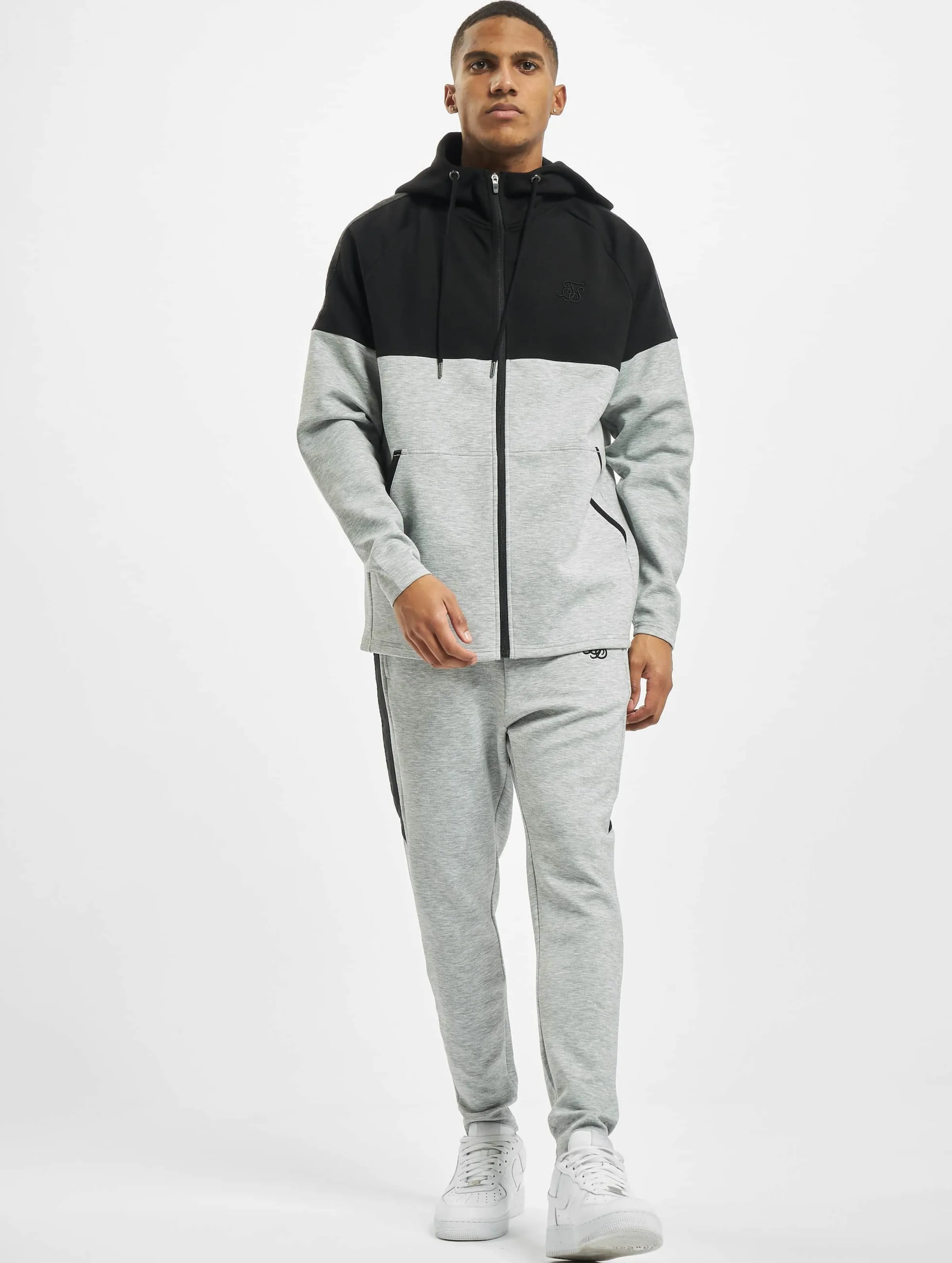 Sik Silk Motion Tape Zip Through Hoody Sweat Suit