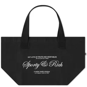 Sporty & Rich Script Logo Tote Bag