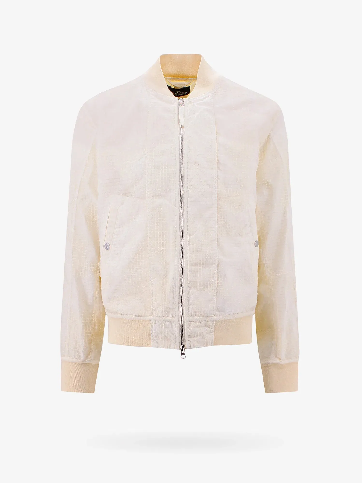 Stone Island Shadow Project Zip-up Bomber Jacket In Neutral