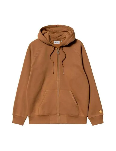 Sudadera carhartt wip hooded chase hamilton brown