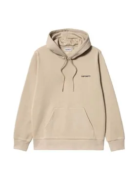 Sudadera carhartt wip hooded script embroid wall/b de hombre