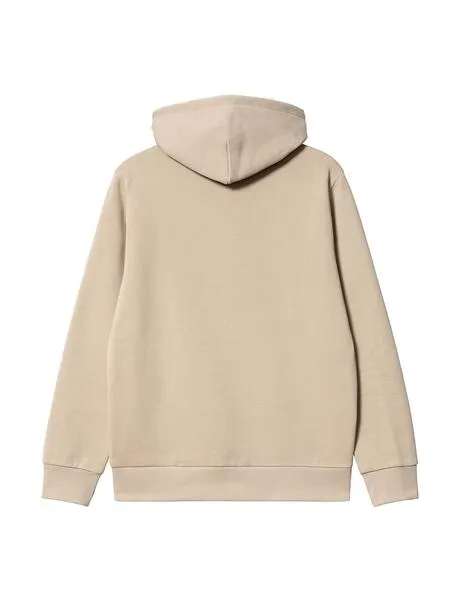 Sudadera carhartt wip hooded script embroid wall/b de hombre