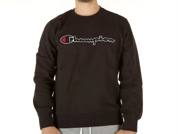 Sudadera CHAMPION Hombre Cuello redondo Chenille Logo Crewneck Ref. 212942-s19 Negro