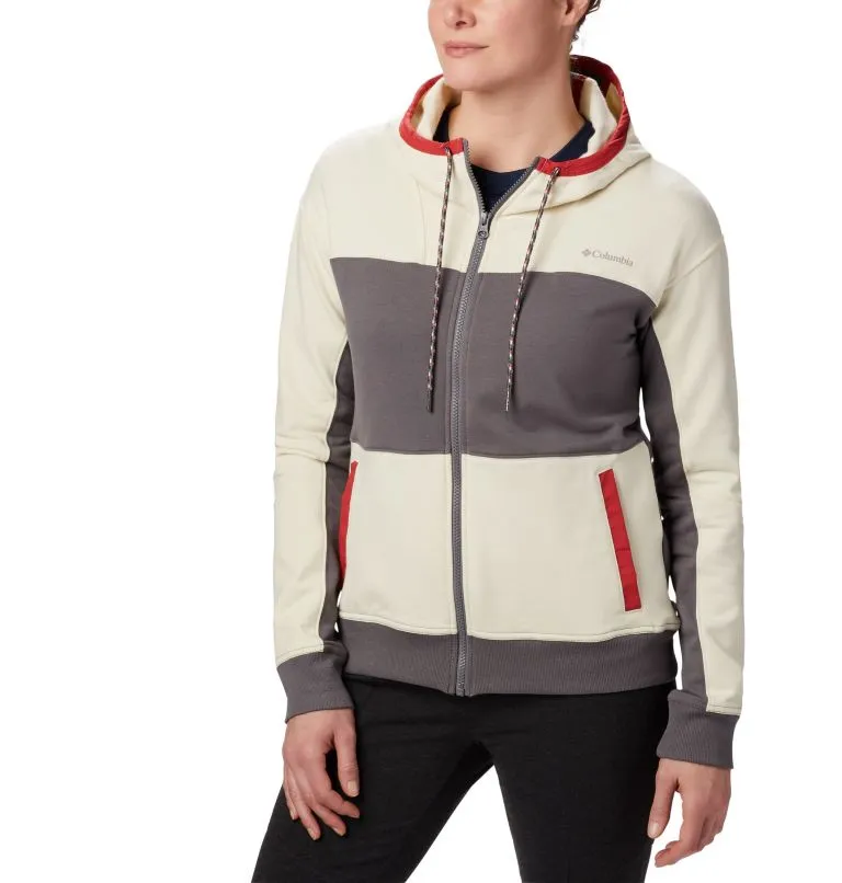 Sudadera COLUMBIA Mujer con capucha y cremallera Columbia Lodge™  Ref. 1860911023 Crema y gris