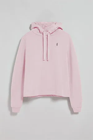 Sudadera con capucha rosa claro con logo bordado Rigby Go