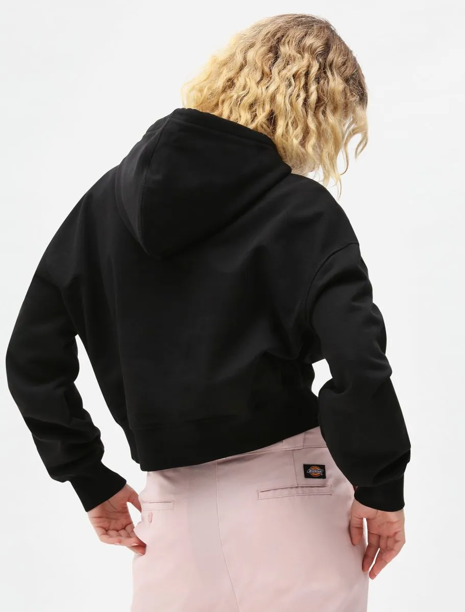 Sudadera DICKIES con capucha para mujer clásica Loretto boxy Black Ref. DK0A4XBOBLK negro logo pecho