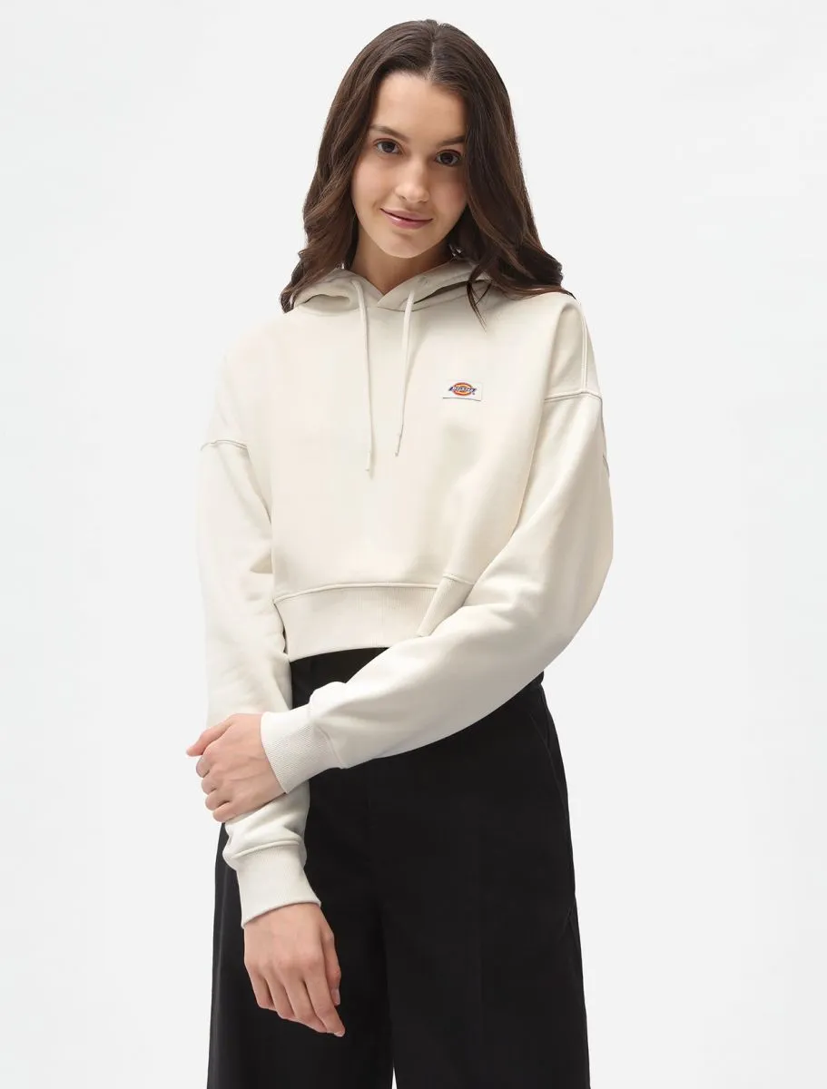 Sudadera DICKIES recortada con capucha para mujer clásica Oakport Ref. DK0A4XJTECR1 blanco crudo