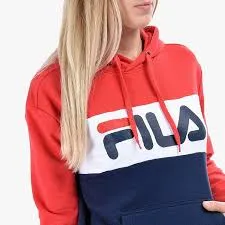 Sudadera FILA chica con capucha LORI HOODY WOMEN Ref. 687042 Roja, blanco y marino