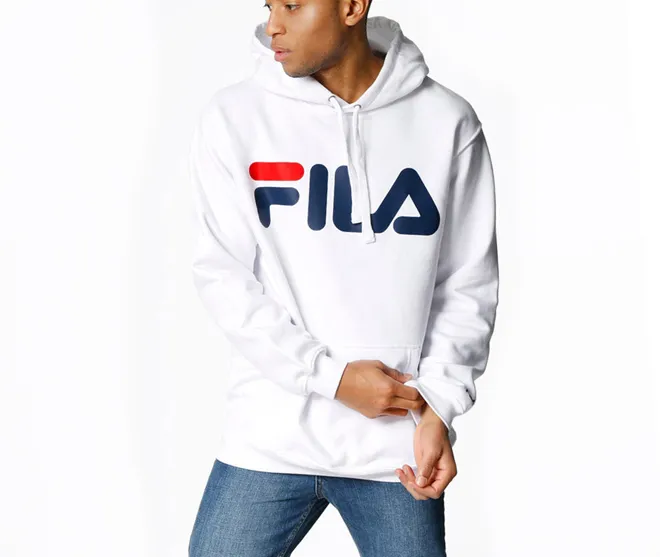 Sudadera FILA Hombre con capucha CLASSIC PURE HOODY Ref. 681090 blanca logo pecho