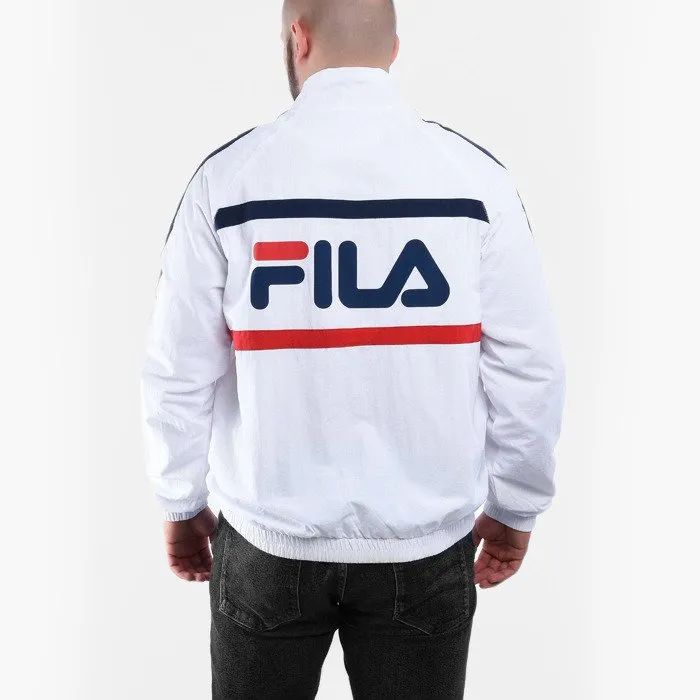 Sudadera FILA Hombre cuello Sweatshirt Jona woven halt zip jacket Ref. 687032 blanca marino y rojo