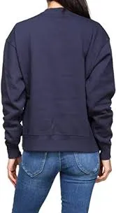 Sudadera Mujer CHAMPION cuello redondo Hoodie Sweatshirt Ref. 111926 Azul blanca y roja