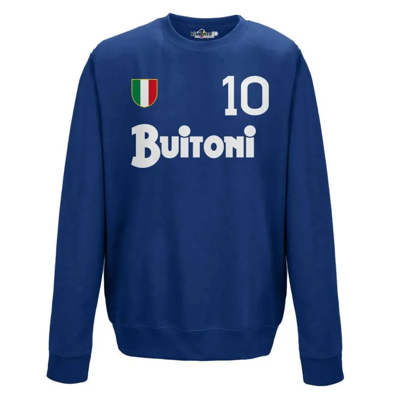 Sudadera Napoli 10 Maradona vintage cuello redondo 1987/88