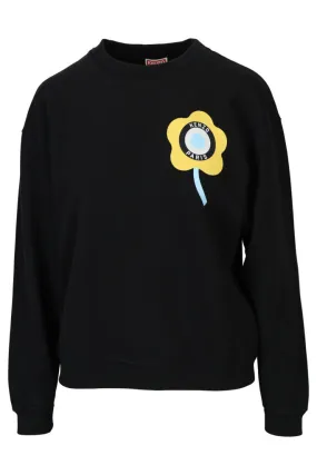 Sudadera negra con logo amarillo kenzo target