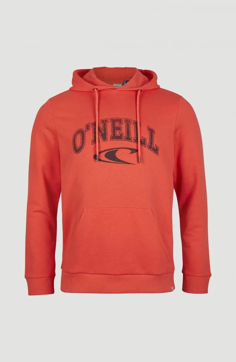 Sudadera O’NEILL hombre con capucha STATE HOODIE Livin coral Ref. 1A1438 rojo coral logo pecho