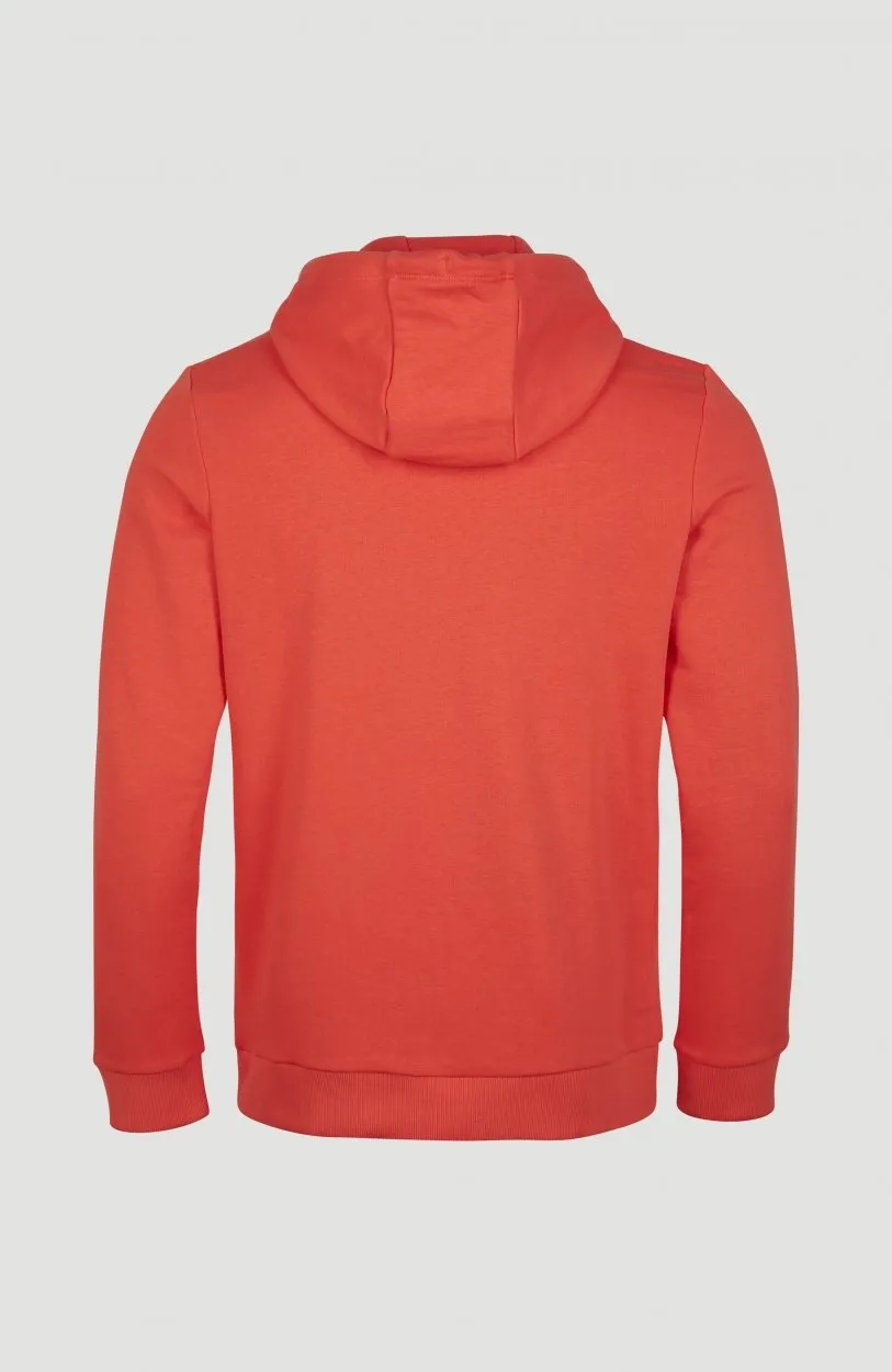 Sudadera O’NEILL hombre con capucha STATE HOODIE Livin coral Ref. 1A1438 rojo coral logo pecho