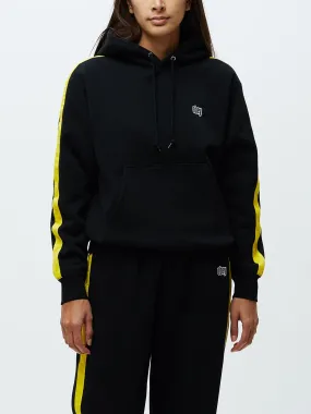 Sudadera OBEY con capucha para mujer Apex Hood Ref. 211610076 Negra con banda amarilla mangas