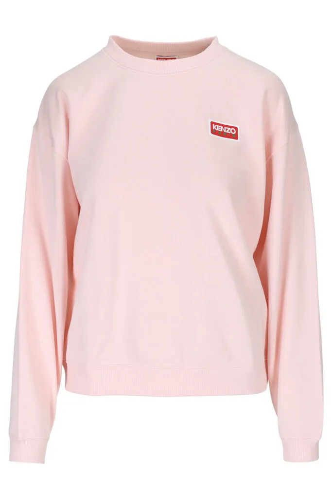 Sudadera rosa con maxilogo 