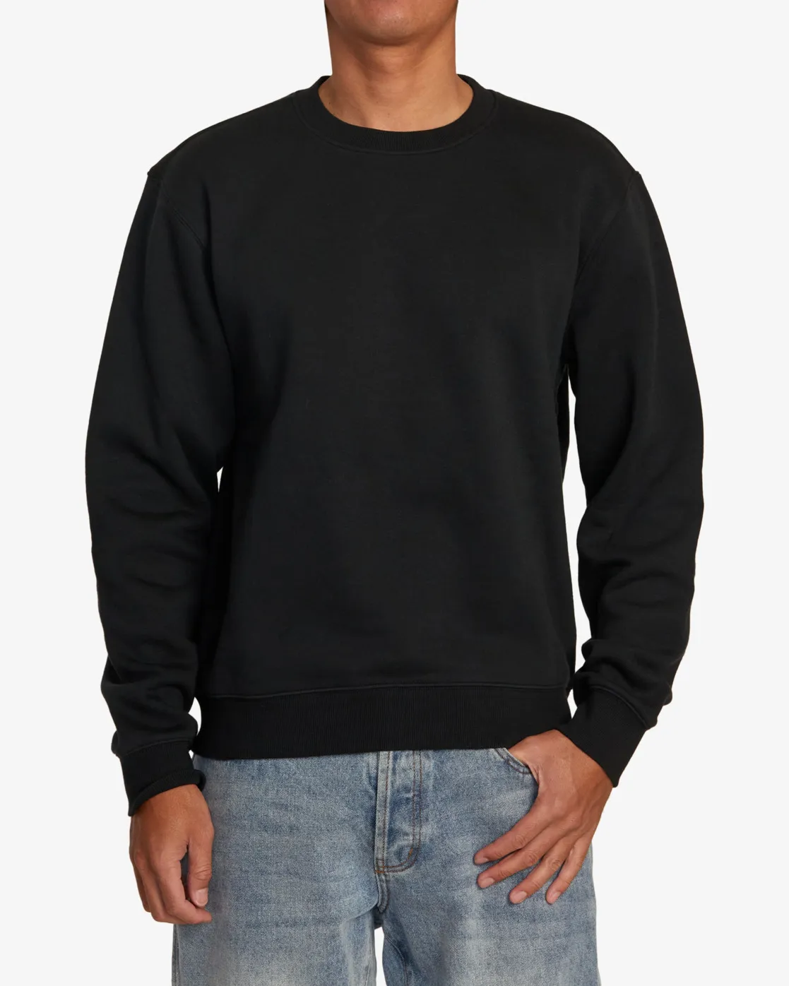 Sudadera RVCA con capucha unisex AVYFT00343 DAY SHIFT CREW (rvb) BLACK-NEGRO