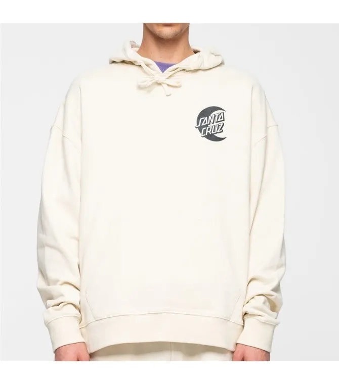 Sudadera Santa Cruz hombre suave con capucha CABANA MOON DOT HOOD off white ref-SCA-HDY-5335 beige