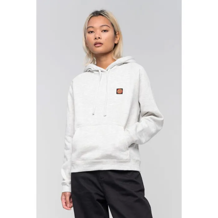 Sudadera SANTA CRUZ Mujer con capucha Classic Label Hood Athletic Heather Ref. SCA-WHD-0488 blanco jaspeado