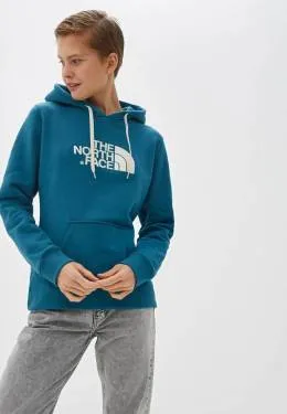 Sudadera THE NORTH FACE mujer con capucha DREW PEAK ref. T0A8MU1WL Azul con logo bordado blanco roto